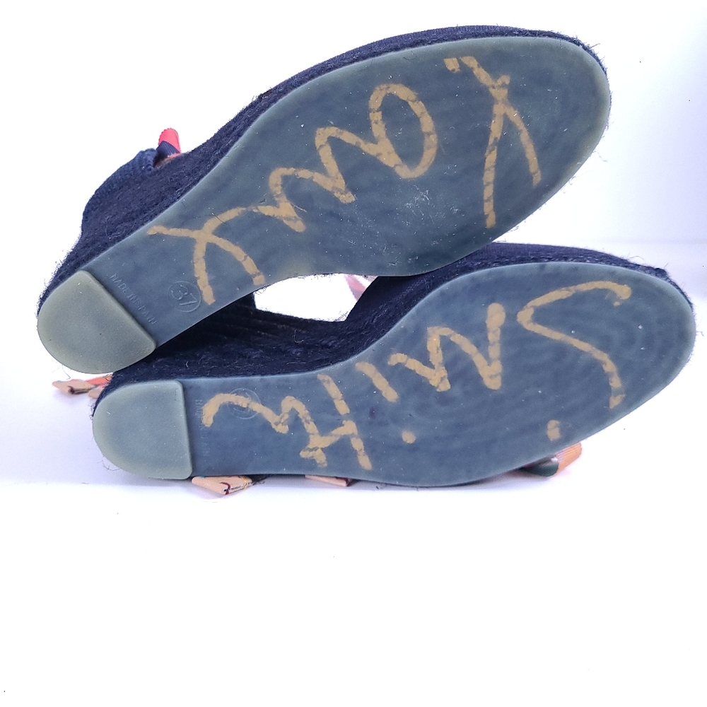 Castaner x Paul Smith Coralia Espadrille Wedge Ribbon Lace Shoes 37 Size 6.5 US - Picture 7 of 12